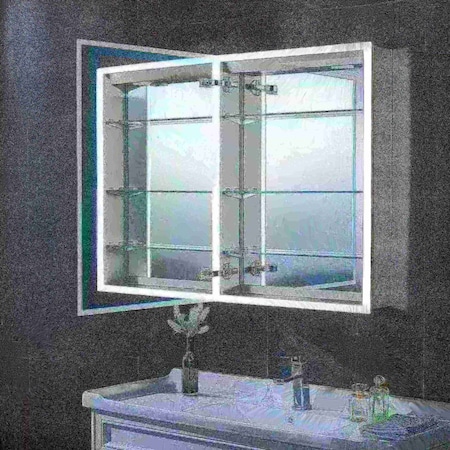 Alfi Brand 24" x 32" Single Door LED Light Medicine Cabinet ABMC2432